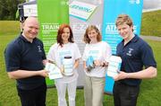 12 June 2008; From left, Declan Byrne, Ailish Keavney, Dr. Una May, Anti-Doping Peogramme Manager Irish Sports Council, and Stephen McGuinn during the launch of the Irish Sports Council's Anti-Doping Education Campaign, University of Limerick, Limerick. The Irish Sports Council launched its new Anti-Doping Education Campaign at the FAI’s Noel Kennedy Cup at the University of Limerick today (12th June). The campaign entitled ‘E-Z Win - Don’t throw it all away’ is run in partnership with the World Anti-Doping Agency (WADA). It’s a proactive programme that aims to reach out to the next generation of young Irish athletes to educate them about the dangers and consequences of doping in sport. Picture Credit: Matt Browne / SPORTSFILE