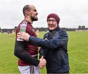 10 May 2015; Westmeath physical trainer Michael Walsh with Brendan Murtagh, at the end of the game. Leinster GAA Hurling Senior Championship Qualifier Group, round 2, Westmeath v Antrim. Cusack Park, Mullingar, Co. Westmeath. Picture credit: David Maher / SPORTSFILE