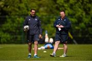 11 May 2015; Leinster's head coach Matt O'Connor, right, and scrum coach Marco Caputo during squad training. Leinster Rugby Squad Training, UCD, Belfield, Dublin. Picture credit: Stephen McCarthy / SPORTSFILE