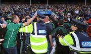 22 June 2008; A disgruntled Limerick supporter shouts abuse at referee Eamonn Morris after the game. GAA Hurling Munster Senior Championship Semi-Final, Limerick v Clare, Semple Stadium, Thurles, Co. Tipperary. Picture credit: Brendan Moran / SPORTSFILE