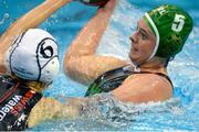 15 May 2015; Orla Monaghan, Ireland, in action against Fiona Schmid, Switzerland. Ireland Water Polo 8 Nations Tournament, Ireland v Switzerland. National Aquatic Centre, Dublin. Picture credit: Sam Barnes / SPORTSFILE