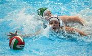 15 May 2015; Melanie Adler, Switzerland, in action against Sinead Mcardle, Ireland. Ireland Water Polo 8 Nations Tournament, Ireland v Switzerland. National Aquatic Centre, Dublin. Picture credit: Sam Barnes / SPORTSFILE