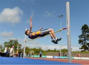 16 May 2015; Kevin Byrne, St Paul's Raheny, Dublin, during the Inter Boys High Jump at the GloHealth Leinster Schools Track and Field Championships. Morton Stadium, Santry, Dublin. Picture credit: Oliver McVeigh / SPORTSFILE