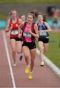 16 May 2015; Eimear Fitzpatrick, Our Lady's, Terenure, Co. Dublin, on her way to winning the Inter Girls 1500m at the GloHealth Leinster Schools Track and Field Championships. Morton Stadium, Santry, Dublin. Picture credit: Oliver McVeigh / SPORTSFILE