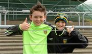 17 May 2015; Donegal supporters Sean Breen and Daithi McMahon from Ballybofey, Co Donegal, ahead of the game. Ulster GAA Football Senior Championship, Preliminary Round, Donegal v Tyrone. MacCumhaill Park, Ballybofey, Co. Donegal. Picture credit: Oliver McVeigh / SPORTSFILE