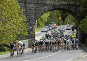 18 May 2015; A view of the peloton as they enter Kilkenny during Stage 2 of the 2015 An Post Rás. Carlow - Tipperary. Photo by Sportsfile