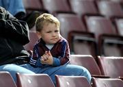 5 July 2008; Three year old Cormac Proulx, from Mountbellew, Galway, watches the game. GAA Hurling All-Ireland Senior Championship Qualifier - Round 2, Galway v Laois, Pearse Stadium, Salthill, Galway. Picture credit: Pat Murphy / SPORTSFILE
