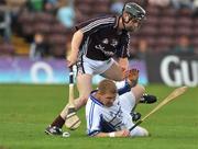 5 July 2008; Kerril Wade, Galway, in action against Patrick Mullaney, Laois. GAA Hurling All-Ireland Senior Championship Qualifier - Round 2, Galway v Laois, Pearse Stadium, Salthill, Galway. Picture credit: Pat Murphy / SPORTSFILE
