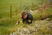 21 May 2015; Michael Cumming, JLT Condor, after a crash during Stage 5 of the 2015 An Post Rás. Newport - Ballina. Photo by Sportsfile