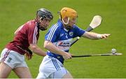 24 May 2015; Brian Stapleton, Laois, in action against Eoin Price, Westmeath. Leinster GAA Hurling Senior Championship Qualifier Group, Round 3, Laois v Westmeath. O'Moore Park, Portlaoise, Co. Laois. Picture credit: Brendan Moran / SPORTSFILE