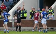 24 May 2015; Robbie Greville, Westmeath, leaves the field after being shown a red card by referee Alan Kelly. Leinster GAA Hurling Senior Championship Qualifier Group, Round 3, Laois v Westmeath. O'Moore Park, Portlaoise, Co. Laois. Picture credit: Brendan Moran / SPORTSFILE