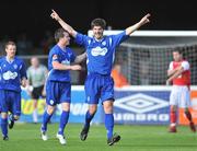 6 July 2008; Finn Harps' Stuart Malcolm, centre, celebrates his goal with team-mate Conor Gethins. eircom League Premier Division, St Patrick's Athletic v Finn Harps, Richmond Park, Dublin. Picture credit: Matt Browne / SPORTSFILE