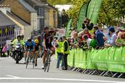 22 May 2015; Ian Bibby, NFTO, on his way to winning Stage 6 of the 2015 An Post Rás. Ballina - Ballinamore. Photo by Sportsfile