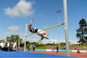16 May 2015; David Hill, Belvedare College, during the Inter Boys High Jump at the GloHealth Leinster Schools Track and Field Championships. Morton Stadium, Santry, Dublin. Picture credit: Oliver McVeigh / SPORTSFILE