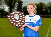 23 May 2015; Munster captain Vera Foley with the shield after the game. MMI Interprovincial Championship Shield Final, Munster v Leinster. Coralstown Kinnegad GAA, Kinnegad, Co. Westmeath. Picture credit: Piaras Ó Mídheach / SPORTSFILE