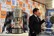 7 July 2008; Mick Leech and Paddy McCall, FAI, right, during the FAI Ford Cup fourth round draw. Football Association of Ireland, National Sports Campus, Abbotstown, Dublin. Picture credit: Pat Murphy / SPORTSFILE