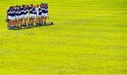 24 May 2015; The Laois team stand for the national anthem before the game. Leinster GAA Hurling Senior Championship Qualifier Group, Round 3, Laois v Westmeath. O'Moore Park, Portlaoise, Co. Laois. Picture credit: Brendan Moran / SPORTSFILE