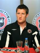 11 July 2008; Bohemians' Jason McGuinness during a press conference ahead of their UEFA Intertoto Cup, 2nd Round, 2nd Leg Cup tie with FK Riga on Saturday. Dalymount Park, Dublin. Picture credit: Ray McManus / SPORTSFILE