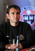 11 July 2008; Bohemians' manager Pat Fenlon during a press conference ahead of their UEFA Intertoto Cup, 2nd Round, 2nd Leg Cup tie with FK Riga on Saturday. Dalymount Park, Dublin. Picture credit: Ray McManus / SPORTSFILE