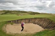 11 July 2008; Philip Walton plays from the bunker onto the 13th green during the Ladbrokes.com Irish PGA Championship. The European Club, Co. Wicklow. Picture credit: Matt Browne / SPORTSFILE