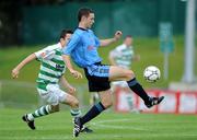 11 July 2008; Alan McNally, UCD, in action against Tadhg Purcell, Shamrock Rovers. eircom League Premier Division, UCD v Shamrock Rovers, Belfield Bowl, UCD, Dublin. Picture credit: Brendan Moran / SPORTSFILE