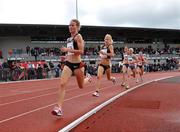 12 July 2008; Amy Mortimer, USA, on her way to winning the  Cork City Sports Women's 3000m race ahead of Australia's Georgie Clarke. Cork City Sports, The Mardyke, Cork. Picture credit: Pat Murphy / SPORTSFILE