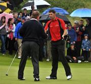 12 July 2008; Padraig Harrington, shakes hands with Philip Walton after winning the Ladbrokes.com Irish PGA Championship, The European Club, Co. Wicklow. Picture credit: Ray Lohan / SPORTSFILE *** Local Caption ***