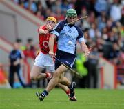 12 July 2008; John Kelly, Dublin, in action against Cathal Naughton, Cork. GAA Hurling All-Ireland Senior Championship Qualifier, Round 3, Cork v Dublin, Pairc Ui Chaoimh, Cork. Picture credit: Pat Murphy / SPORTSFILE