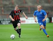 12 July 2008; Owen Heary, Bohemians, in action against Grigory Chirkin, FK Riga. UEFA Intertoto Cup, 2nd Round, 2nd leg, Bohemians v FK Riga, Dalymount Park, Dublin. Picture credit: Damien Eagers / SPORTSFILE