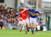 13 July 2008; Daniel Roche, Cork, in action against Noel McGrath, Tipperary. ESB Munster Minor Hurling Championship Final, Tipperary v Cork, Gaelic Grounds, Limerick. Picture credit: Pat Murphy / SPORTSFILE