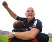 13 July 2008; Cork manager Gearoid O Mainle celebrates at the final whistle. ESB Munster Minor Hurling Championship Final, Tipperary v Cork, Gaelic Grounds, Limerick. Picture credit: Pat Murphy / SPORTSFILE