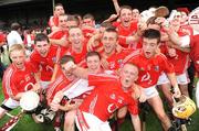 13 July 2008; The Cork minors celebrate victory. ESB Munster Minor Hurling Championship Final, Tipperary v Cork, Gaelic Grounds, Limerick. Picture credit: Ray McManus / SPORTSFILE