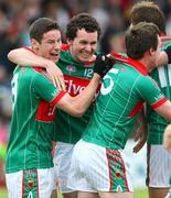 13 July 2008; James Cafferty, David Drake, and Cathal Freeman, Mayo, celebrate at the final whistle. ESB Connacht Minor Football Championship Final, Mayo v Roscommon, McHale Park, Castlebar, Co. Mayo. Picture credit: Oliver McVeigh / SPORTSFILE