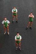 2 August 2000; The Ireland coxless four rowing team, from left, Tony O'Connor, Neal Byrne, top, Gearoid Towey and Neville Maxwell during a training session at the National Watersport Centre in Nottingham, England, prior to representing Ireland in the men's rowing lightweight coxless fours event at the 2000 Summer Olympics in Sydney, Australia. Photo by Brendan Moran/Sportsfile
