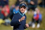 29 May 2015; Luke Donald, England, after finishing his round on the 18th green. Dubai Duty Free Irish Open Golf Championship 2015, Day 2. Royal County Down Golf Club, Co. Down. Picture credit: Brendan Moran / SPORTSFILE