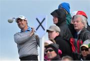 29 May 2015; Padraig Harrington, Ireland, watches his drive from the 8th tee-box. Dubai Duty Free Irish Open Golf Championship 2015, Day 2. Royal County Down Golf Club, Co. Down. Picture credit: Ramsey Cardy / SPORTSFILE