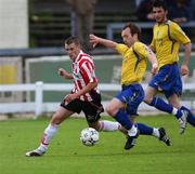 18 July 2008; Niall McGinn, Derry City, in action against Thomas Heary, Bohemians. eircom League Premier Division, Derry City v Bohemians, Brandywell, Derry, Co. Derry. Picture credit: Oliver McVeigh / SPORTSFILE