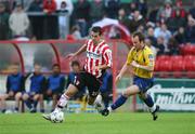 18 July 2008; Thomas Stewart, Derry City, in action against Thomas Heary, Bohemians. eircom League Premier Division, Derry City v Bohemians, Brandywell, Derry, Co. Derry. Picture credit: Oliver McVeigh / SPORTSFILE