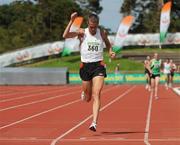 19 July 2008; Martin Fagan, Mullingar Harriers A.C., crosses the finish line to win the Men's 10,000m event at the AAI National Track & Field Championships, Morton Stadium, Santry, Dublin. Picture credit: Pat Murphy / SPORTSFILE