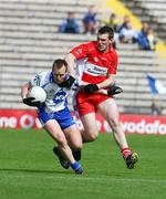 19 July 2008; Dermot McArdle, Monaghan, in action against Mark Lynch, Derry. GAA Football All-Ireland Senior Championship Qualifier - Round 1, Monaghan v Derry. Clones, Co. Monaghan. Picture credit: Oliver McVeigh / SPORTSFILE