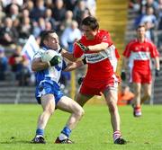 19 July 2008; Stephen Gollogly, Monaghan, in action against Christopher McCaigue, Derry. GAA Football All-Ireland Senior Championship Qualifier - Round 1, Monaghan v Derry. Clones, Co. Monaghan. Picture credit: Oliver McVeigh / SPORTSFILE