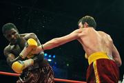 19 July 2008; Andy Lee, right, in action against Willie Gibbs. International Middleweight contest, University Sports Arena, Limerick. Picture credit: David Maher / SPORTSFILE