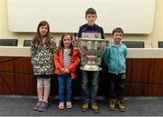 30 May 2015; Saoirse Davey, aged 7, Nessa Davey, aged 6, Mikey Davey, aged 11, and Fionn Davey, aged 6, all from Bannow, Wexford, at today’s Bord Gáis Energy Legends Tour at Croke Park where he relived some of most memorable moments from his playing and managerial career. All Bord Gáis Energy Legends Tours include a trip to the GAA Museum, which is home to many exclusive exhibits, including the official GAA Hall of Fame. For booking and ticket information about the GAA legends for this summer’s tours visit www.crokepark.ie/gaa-museum. Croke Park, Dublin. Picture credit: Piaras Ó Mídheach / SPORTSFILE