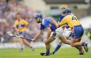 13 July 2008; Eoin Kelly, Tipperary, in action against Gerry O'Grady, Clare. GAA Hurling Munster Senior Championship Final, Tipperary v Clare, Gaelic Grounds, Limerick. Picture credit: Ray McManus / SPORTSFILE