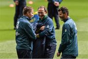 2 June 2015; Republic of Ireland manager Martin O'Neill with assistant manager Roy Keane, right, and coach Steve Guppy, left, during squad training. Republic of Ireland Squad Training, Aviva Stadium, Lansdowne Road, Dublin. Picture credit: David Maher / SPORTSFILE