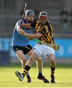 2 June 2015; Mark Mansfield, Kilkenny, in action against Colm Cronin, Dublin. Bord Gais Energy Leinster GAA Hurling U21 Championship, Quarter-Final, Dublin v Kilkenny, Parnell Park, Dublin. Picture credit: Ramsey Cardy / SPORTSFILE