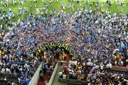 20 July 2008; Dublin supporters celebrate on the pitch after the game. GAA Football Leinster Senior Championship Final, Dublin v Wexford, Croke Park, Dublin. Picture credit: Ray McManus / SPORTSFILE
