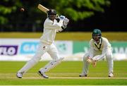 4 June 2015; Manjula Guruge, United Arab Emirates, scores two runs off of a delivery from Ireland's George Dockrell. ICC InterContinental Cup, Ireland v United Arab Emirates, Malahide Cricket Club, Malahide, Co. Dublin. Picture credit: Seb Daly / SPORTSFILE