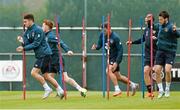 6 June 2015; Republic of Ireland's players from left, Robbie Brady, Stephen Quinn, Daryl Murphy, Marc Wilson and Harry Arter during squad training. Gannon Park, Malahide, Co. Dublin. Picture credit: David Maher / SPORTSFILE