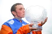 29 July 2008; Chris Hayes, celebrates with the cup after winning the Tote Galway Mile European Breeders Fund Handicap, onboard Celtic Dane. Galway Racing Festival - Tuesday, Ballybrit, Galway. Picture credit: Stephen McCarthy / SPORTSFILE